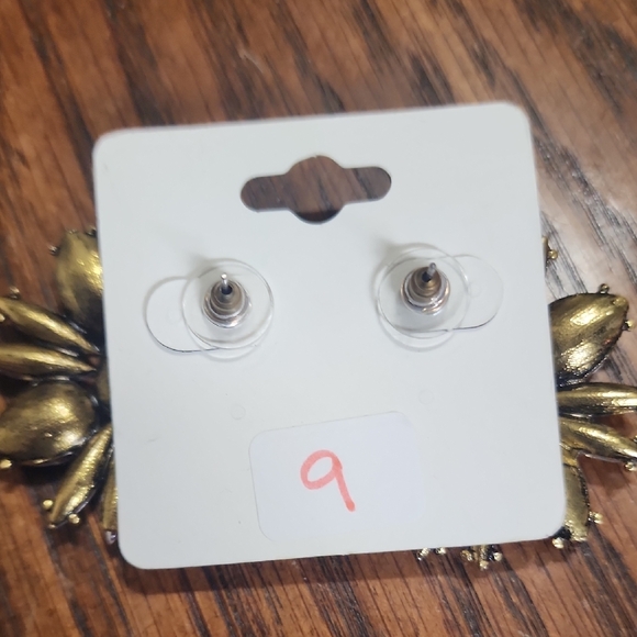 Multicolor Gemstone Flower Earrings - Picture 2 of 2